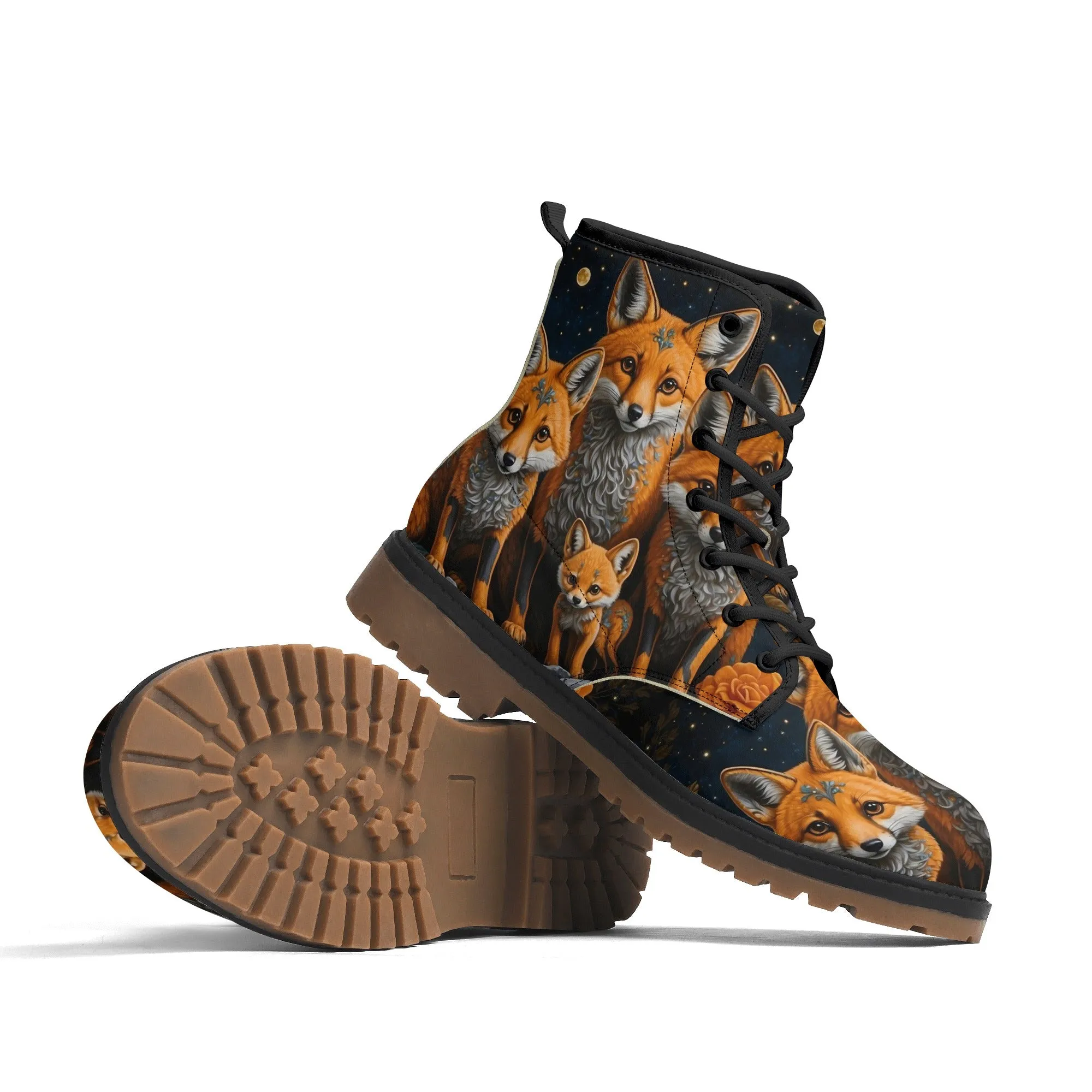 Fox Family Womens Luxe Woodland Combat Boots