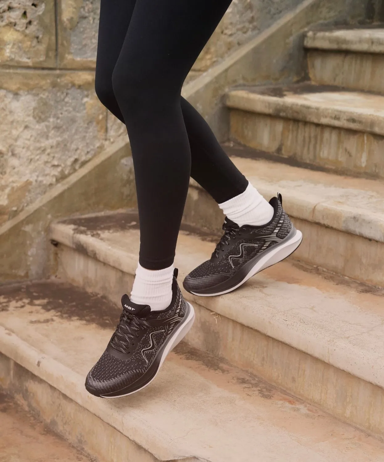 MBT Huracan 3 Lace Up Black Womens Sneakers